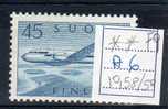 FINLANDIA / SUOMI  1958-59 POSTA AEREA A6 ** Rif.A6    F9 - Ungebraucht