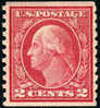 US #455 Used 2c Washington Coil From 1914 - Francobolli In Bobina