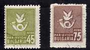 Bulgarie 1946 N°Y.T. ;  PA. 46 Et 47 Obl. - Corréo Aéreo