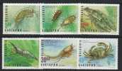 BULGARIA 1996 MICHEL NO: 4238-43 MNH - Crustáceos