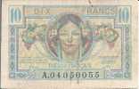 - FRANCE - BILLETS - TRESOR FRANCAIS - 10 FRANCS - N° A - 04050055 - LIRE LA SUITE..... - 1947 French Treasury