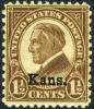 US #659 Mint Never Hinged 1-1/2c Harding Kans. Overprint From 1929 - Ungebraucht