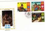 UNO Jahr Des Kindes 1979 Kinder In Familie Bhutan 728/0+Block 83 FDC 16€ Mutter Mit Kleinkind Schulkinder Bloc Bf UNESCO - Bhoutan