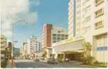 Collins Avenue, Miami Beach FL, Architecture, Autos, On 1950s Vintage Postcard - Miami Beach