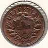 Schweiz Suisse: 2 Rappen / Cents  1915  (Bronze O 20mm, 3g)  -vz /- Xf  Gereinigt - Nettoyée - Cleaned - 2 Rappen
