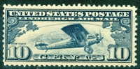 1927 10 Cent Air Mail Issue #C10 MNH - 1a. 1918-1940 Oblitérés