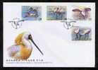 FDC Taiwan 2004 Conservation Birds Stamps Black-faced Spoonbill Fishing Migratory Bird Fauna - FDC