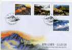 FDC Taiwan 2001 Mount Jade Stamps Mountain Sea Of Clouds Geology - FDC