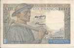 -  FRANCE - BILLETS - MINEUR - 10 F - P - 10 - 3 - 1949 - P - N° 20362 - G 177 - - 10 F 1941-1949 ''Mineur''