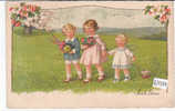 PO9784#  Illustrata Pauli Ebner - BIMBI Con FIORI E PECORELLA GIOCATTOLO  VG 1933 - Ebner, Pauli