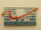 PIN´S EDF GDF SERVICES  - PANTIN  CARTOUCHE BLEU - EDF GDF