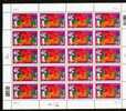 2001 USA Chinese New Year Zodiac Stamp Sheet - Snake #3500 - Año Nuevo Chino