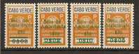 CABO VERDE IMPOSTO POSTAL AFINSA 18/21 - SÉRIE NOVA COM CHARNEIRA, MH - Kapverdische Inseln