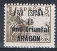 Viñeta Patriotica ARAGON, Año Triunfal, Guerra Civil - Spanish Civil War Labels