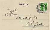 Tarjeta , ST MARGRETHEN - St Gallen,  1915 (Suiza) - Storia Postale
