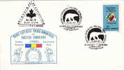 Bear Ours 1992 Cover Obliteration Concordante Expedition Canadian In Antarctica RARE Cover! Romania. - Bears