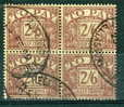 1959 Great Britain Postage Due 2sh 6p #J64 Block Of 4 - Strafportzegels