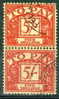 1959 Great Britain Postage Due 5sh #J65 Pair - Impuestos