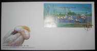 FDC Taiwan 2004 Conservation Birds Stamp S/s Black-faced Spoonbill Fishing Migratory Bird Fauna - FDC