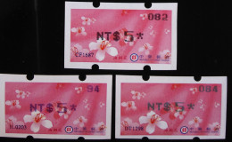 Complete 3 Colors 2009 ATM Frama Stamps- 2nd Blossoms Of Tung Tree - Flower Unusual - Automatenmarken [ATM]