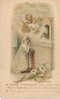 Jolie Carte Souvenir De Première Communion Ayant Voyagé En 1911 (écrite à PARTHENAY) - Comuniones