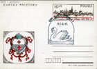 Polonia 1987 Tarjeta Entero Con Matasellos Ilustrado Cisne - Cigni