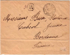 MARTINIQUE - 1914 - LETTRE RECOMMANDEE De Fort De France Pour Bordeaux - Briefe U. Dokumente