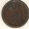 NETHERLANDS 1 CENT CROWN SHIELD  FRONT WILLEM MONOGRAM BACK 1863 KM100  READ DESCRIPTION CAREFULLY !!! - 1849-1890: Willem III.