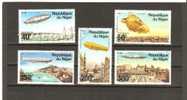 NIGER 1976 - ZEPPELINS - CPL. SET - USED  OBLITERE GESTEMPELT - Zeppelins