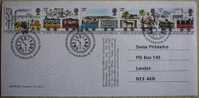 Liverpool And Manchester Railway 1830 - Souvenir Card And Complete Stamps Set 24th May 1980 - Lettres & Documents