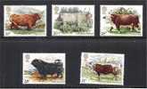 Great Britain - Scott 1044-1048 (mint)            Cows And Bulls - Vacas