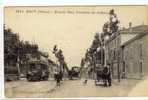 Carte Postale Ancienne Bron - Grande Rue, Terminus Du Tramway - Bron