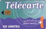 MAROC FORFAIT TELEPHONE FIXE 50U  UT RARE - Marruecos