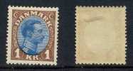 DANEMARK / 1921 -  # 147 *  / 1 Kr  Brun Et Bleu /COTE 52.50 EURO - Nuevos