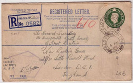GUERRE 39/45 :1945  LETTRE RECOMMANDEE MILITAIRE (FIELD POST OFFICE N°604)   - CENSURE RAF- - Briefe U. Dokumente