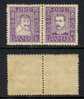 DANEMARK / 1924 -  # 159 & 160 Se Tenant *  / 15 ö.  Violet - Unused Stamps