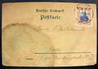 RARE !! CPA  ** PACKET FAHRT ( Steamer ) * SUR TIMBRE POSTE PRIVEE ALLEMANDE (1896) - Erinnerungs-Gruss WILHELM I - 1897 - Ships