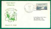 US - 2 - ST. PATRICK´S DAY 1949 COVER From U.S.S. REINA MERCEDES Ship - OUR NAVY OBSERVES - Enveloppes évenementielles