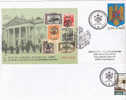 Local Post Cluj-Oradea 1919 Labels Block Numerote Anniversary Cover 2000 Obliteration Concordate Oradea - Emissioni Locali