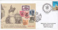 Local Post Cluj-Oradea 1919 Labels Block Numerote Anniversary Cover 2000 Obliteration Concordate Cluj - Local Post Stamps