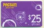 Pacsun,  U.S.A. Carte Cadeau Pour Collection # 1 - Cartes De Fidélité Et Cadeau