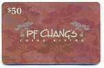 PF Changs  U.S.A. Carte Cadeau Pour Collection # 1 - Carta Di Fedeltà E Regalo