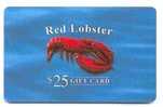 Red Lobster,  U.S.A. Carte Cadeau Pour Collection # 2 - Treuekarten