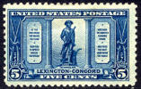 US #619 Mint Hinged 5c Lexington-Concord Issue From 1925 - Unused Stamps