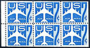 US C51a XF Mint Never Hinged 7c Airmail Booklet Pane From 1958 - 2b. 1941-1960 Nuevos