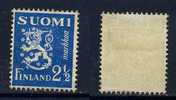 FINLANDE / 1930 # 151B  *  - 2 1/2 M. Bleu / COTE 4.50 EURO - Unused Stamps