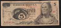 MEXICO MEXIQUE  P62c   5   PESOS   1972    FINE - México