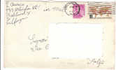 A0463 - 11 Cent.Int.Telecom.Union + 4 Cent.Lincoln VG Oakland-Torino 15-12-19659 Ann.a Targh.- Chiudilettera - Lettres & Documents