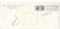 A0472 - 2 X 5 Cent.(affrancatura Insuff.) VG New York-Torino 08-09-1964 Ann. Targhetta - Lettres & Documents
