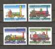 BULGARIA 1996 - TRAINS  - CPL. SET - USED OBLITERE GESTEMPELT USADO - Used Stamps